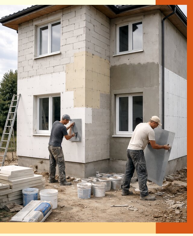 Утепление дома из газобетона в Саянске от 4273 руб./м² — заказать у ТепломастерСск